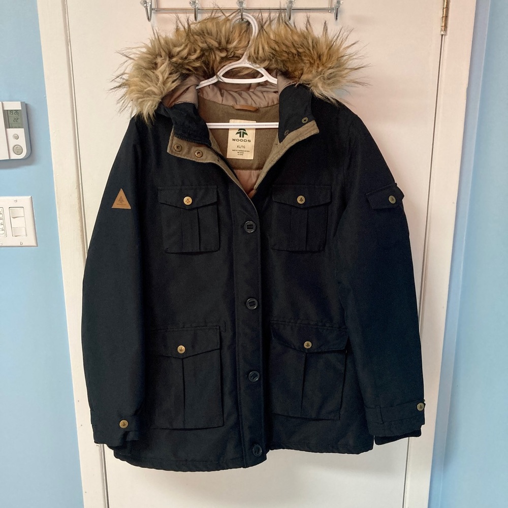 Woods black winter jacket
